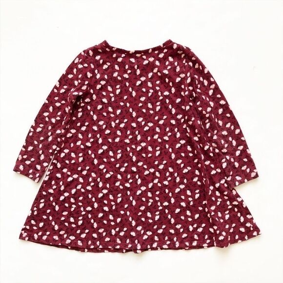 Old Navy burgundy floral print swing dress GUC 5T - Picture 4 of 4